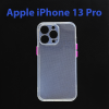 Чехол бампер для Apple iPhone 13 pro прозрачнo малиновый