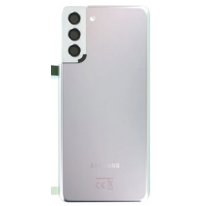 Задняя крышка (стекло) для Samsung Galaxy S21+ 5G (SM-G996) серебряный фантом