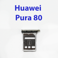 Cим-лоток (Sim-слот) для Huawei Pura 80 HED-LX9 белый