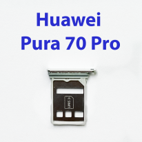 Cим-лоток (Sim-слот) для Huawei Pura 70 Pro HBN-LX9 белый