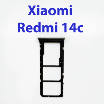 Cим-лоток (Sim-слот) для Xiaomi Redmi 14C зеленый