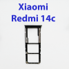 Cим-лоток (Sim-слот) для Xiaomi Redmi 14C черный