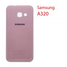 Задняя крышка (стекло) для Samsung Galaxy A3 (2017) A320F розовая