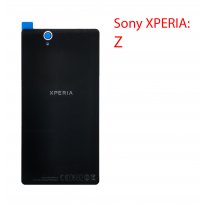 Задняя крышка (стекло) для Sony Xperia Z черная