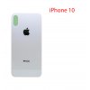 Задняя крышка (стекло) для Apple iPhone X серебристая