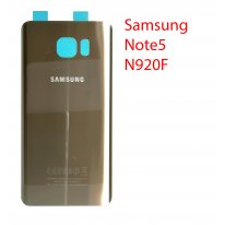 Задняя крышка (стекло) для Samsung Galaxy Note 5 (N920) золотая