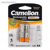 Аккумулятор Camelion 1500mAh АА NiMh тип AA R06 LR6 LR06 (2 шт. в одной упаковке)