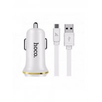 АЗУ (Автомобильное зарядное устройство) Hoco Z1 c кабелем USB-Lightning 1A, 2,1 A белый