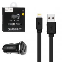АЗУ (Автомобильное зарядное устройство) Hoco Z1 c кабелем USB-Lightning 1A, 2,1 A черный