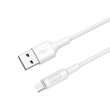 USB кабель Hoco x25 micro-usb для зарядки и синхронизации (белый)
