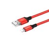 USB кабель Hoco X14 Lightning для зарядки и синхронизации (красный) 1 метра
