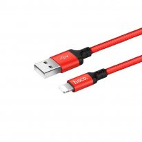 USB кабель Hoco X14 Lightning для зарядки и синхронизации (красный) 1 метра