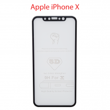 Защитное стекло Apple iPhone X (черный) 5D