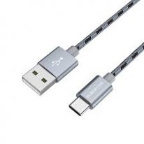 USB кабель Borofone BX24 Type-C для зарядки и синхронизации (серый) 1 метра