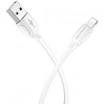USB кабель Borofone BX19 ligtning для зарядки и синхронизации (белый) 1 метра