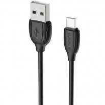 USB кабель Borofone BX19 Micro для зарядки и синхронизации (черный) 1 метра