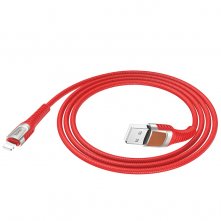 USB кабель Hoco U72 Lightning для зарядки и синхронизации (красный) 1,2 метра