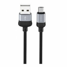 USB кабель Borofone BX28 micro для зарядки и синхронизации (металлически-серый) 1 метра