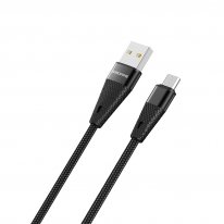 USB кабель Borofone BU10 Micro для зарядки и синхронизации (черный) 1,2 метра