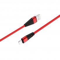USB кабель Borofone BU10 ligtning для зарядки и синхронизации (красный) 1,2 метра