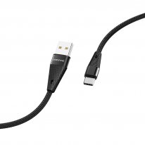 USB кабель Borofone BU10 Type-C для зарядки и синхронизации (черный) 1,2 метра