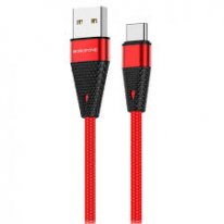 USB кабель Borofone BU10 Type-C для зарядки и синхронизации (красный) 1,2 метра