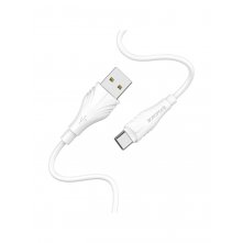 USB кабель Borofone BX18 Type-C для зарядки и синхронизации (белый) 2 метра