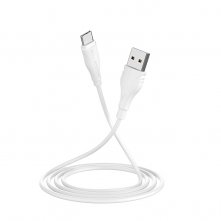 USB кабель Borofone BX18 Type-C для зарядки и синхронизации (белый) 3 метра