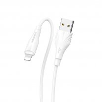 USB кабель Borofone BX18 Lightning для зарядки и синхронизации (белый) 2 метра