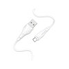USB кабель Borofone BX18 Micro для зарядки и синхронизации (белый) 2 метра