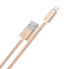 USB кабель Hoco x2 Lightning для зарядки и синхронизации (золото)