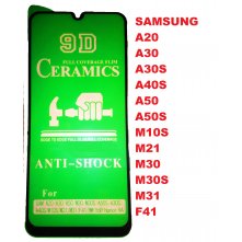 Защитная гидрогелевая пленка Samsung Galaxy A20, A30, A30S, A50, A50S (черный)