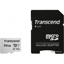 Карта памяти Transcend microSDXC 300S 64 GB (с адаптером)
