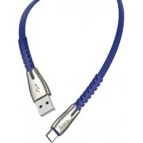 USB кабель Hoco U58 Type-c для зарядки и синхронизации (синий) 1,2 метра