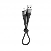 USB кабель Borofone BX32 Ligthtning для зарядки и синхронизации (черный) 0,25 метра