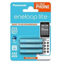 Аккумулятор Panasonic Eneloop Lite AAA 550mAh тип AAA R03 LR03 (3 шт. в одной упаковке BK-4LCCE.3DE)