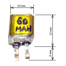 АКБ (Аккумуляторная батарея) для TWS наушники 60 mAh