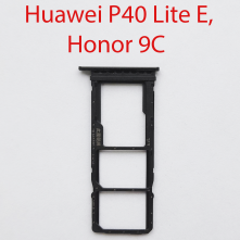 Cим-лоток (Sim-слот) Huawei P40 lite e, Honor 9C (черный)