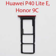 Cим-лоток (Sim-слот) Huawei P40 lite e, Honor 9C (красный)