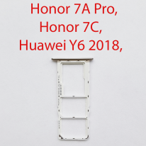 Cим-лоток (Sim-слот) Huawei Honor 7A Pro, Y6 2018, Honor 7C золотой