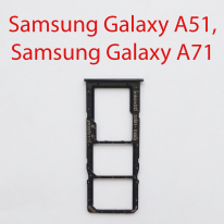 Cим-лоток (Sim-слот) Samsung Galaxy A51 (SM-A515F) черный