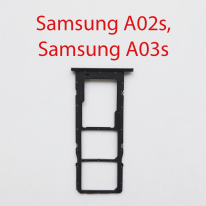 Cим-лоток (Sim-слот) Samsung Galaxy A03s (SM-A037F) черный