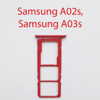 Cим-лоток (Sim-слот) Samsung Galaxy A03s (SM-A037F) красный
