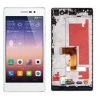 Экран (модуль) с рамкой корпуса Huawei Ascend P7 (P7-L00) белый